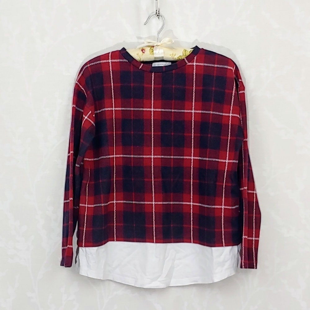 Zara Trafaluc Plaid Top
